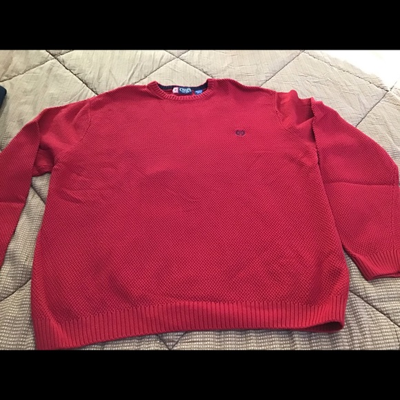 Chaps bright red men’s sweater size xl. NWOT - Picture 3 of 4